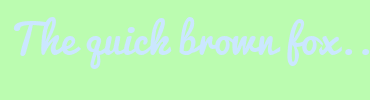 Image with Font Color CBE7FF and Background Color BBFCB0